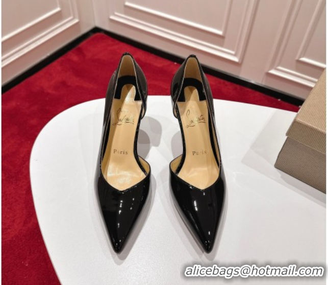 Grade Quality Christian Louboutin Iriza Pumps 8.5cm in Patent Leather Black 1030123