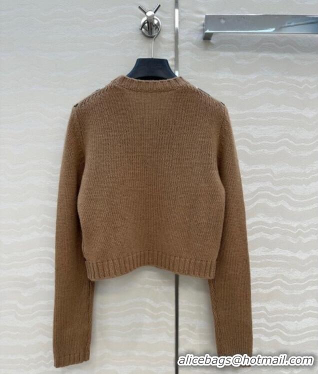 Fashion Discount Prada Cashmere Plaid Sweater PR090426 Brown 2025