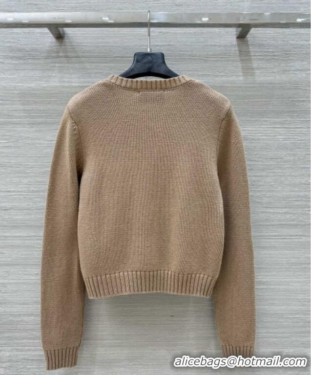 Big Discount Prada Wool Plaid Sweater PR090426 Beige 2025
