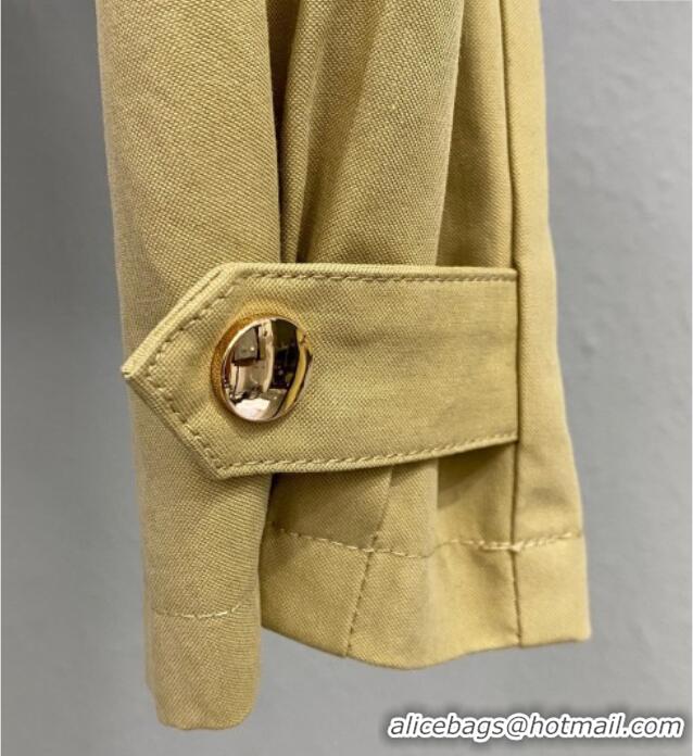 Famous Brand Prada Short Jacket PR090501 Beige Yellow 2025