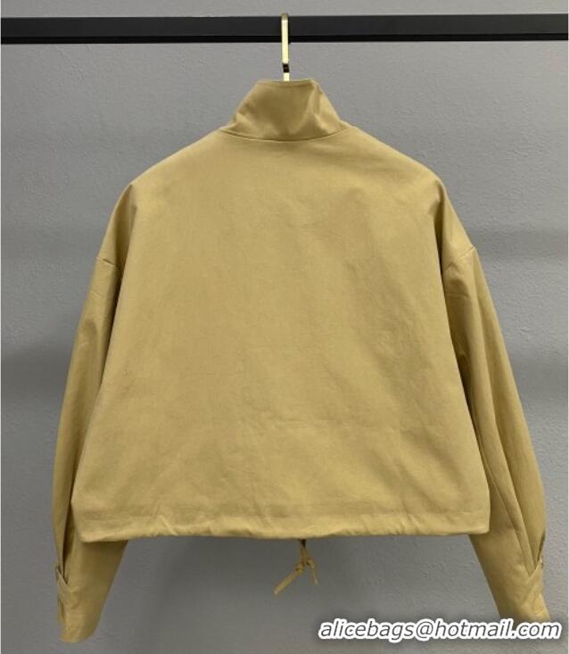 Famous Brand Prada Short Jacket PR090501 Beige Yellow 2025