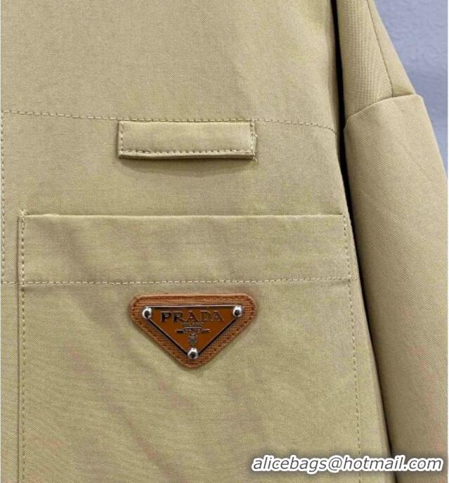 Famous Brand Prada Short Jacket PR090501 Beige Yellow 2025