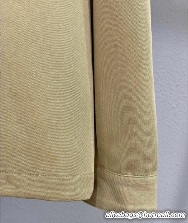 Super Quality Prada Cotton Sweatshirt PR090502 Beige Yellow 2025