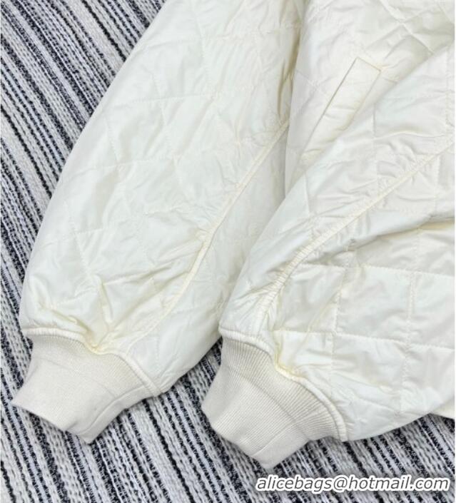Reasonable Price Prada Quilted and Cotton Padded Jacket PR091910 White 2025