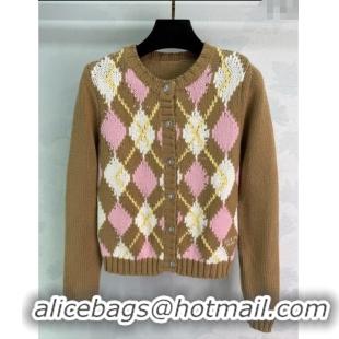 Luxury Discount Prada Wool Cardigan PR091913 Brown 2025