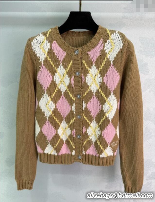 Luxury Discount Prada Wool Cardigan PR091913 Brown 2025