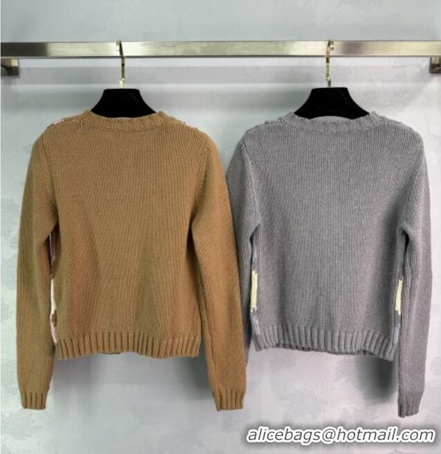 Luxury Discount Prada Wool Cardigan PR091913 Brown 2025