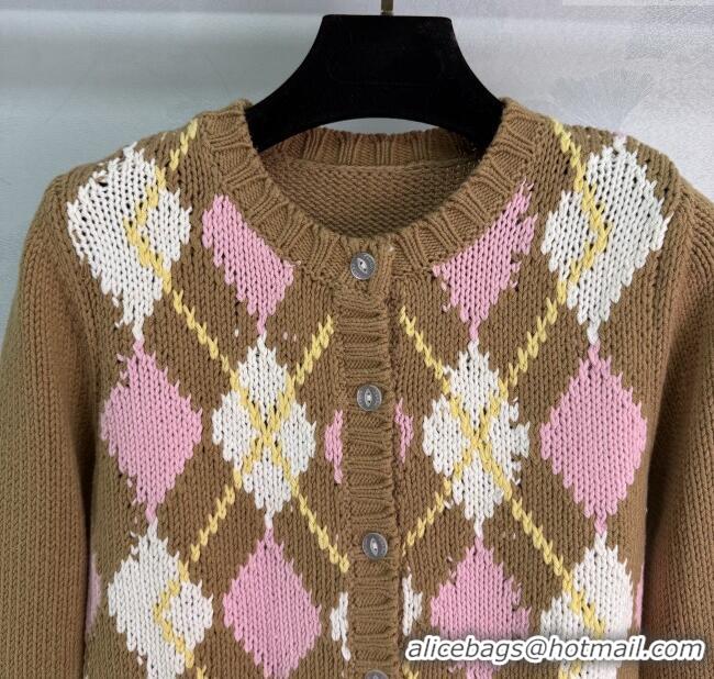 Luxury Discount Prada Wool Cardigan PR091913 Brown 2025