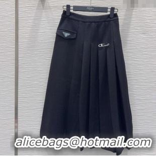 Unique Grade Prada Wool Blend Skirt PR091919 Black 2025