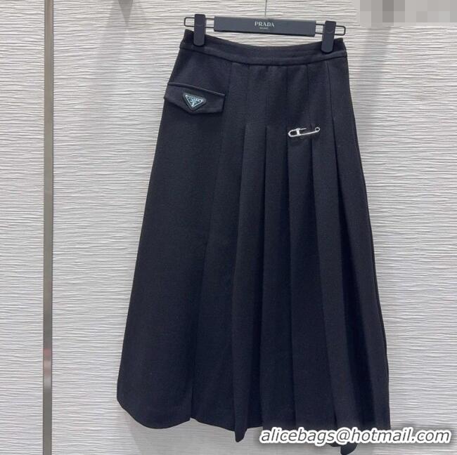 Unique Grade Prada Wool Blend Skirt PR091919 Black 2025