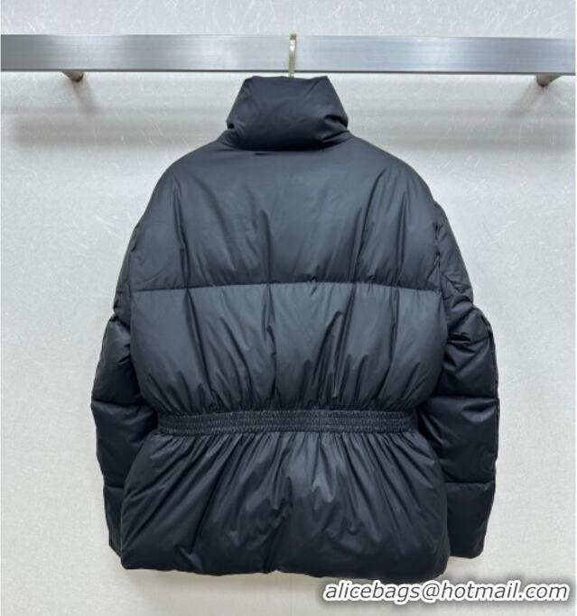 Famous Brand Prada Belted Down Jacket PR091941 Black 2025