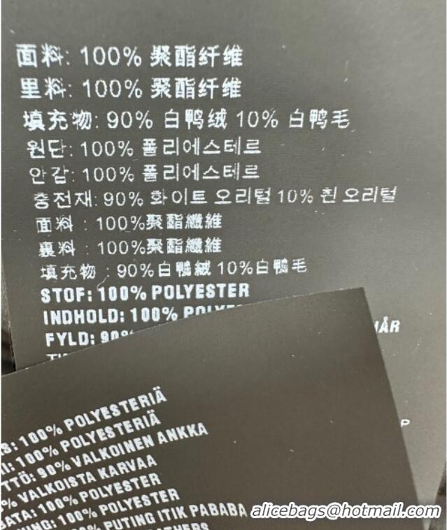 Famous Brand Prada Belted Down Jacket PR091941 Black 2025