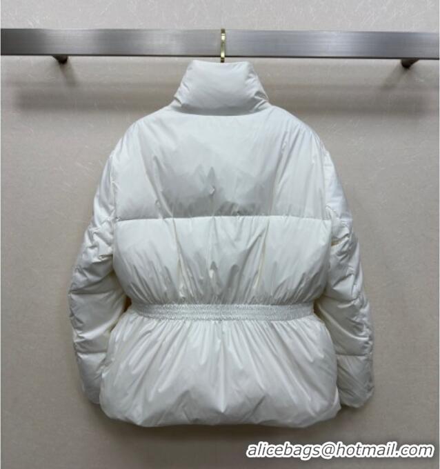 Big Discount Prada Belted Down Jacket PR091941 White 2025