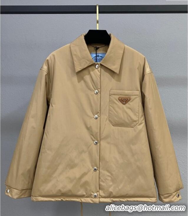Traditional Discount Prada Cotton-Padded Jacket and Pants Set PR091960 Beige 2025