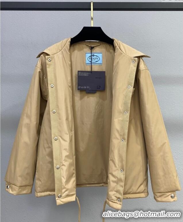 Traditional Discount Prada Cotton-Padded Jacket and Pants Set PR091960 Beige 2025