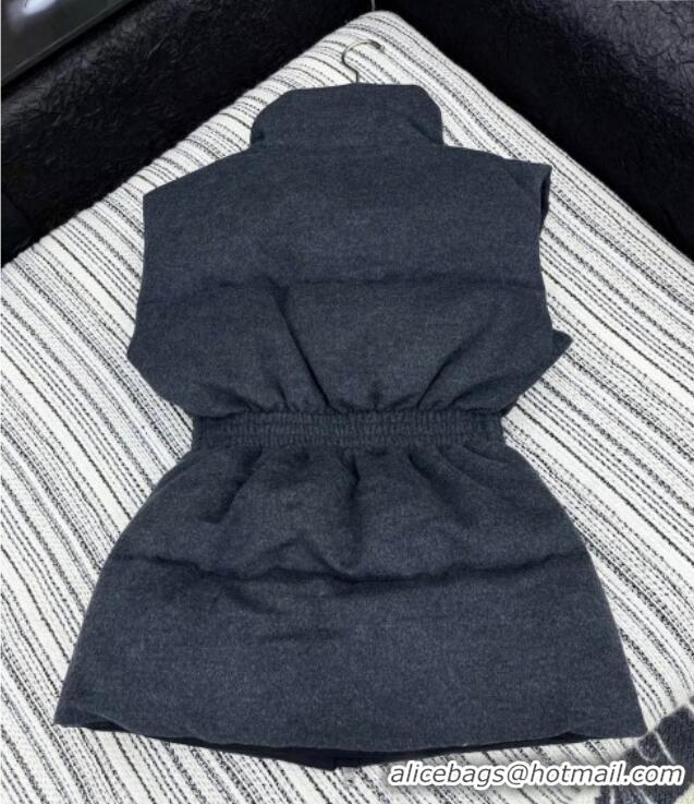 Famous Brand Prada Wool Down Vest PR091979 Grey 2025