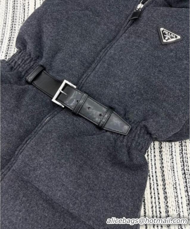 Famous Brand Prada Wool Down Vest PR091979 Grey 2025