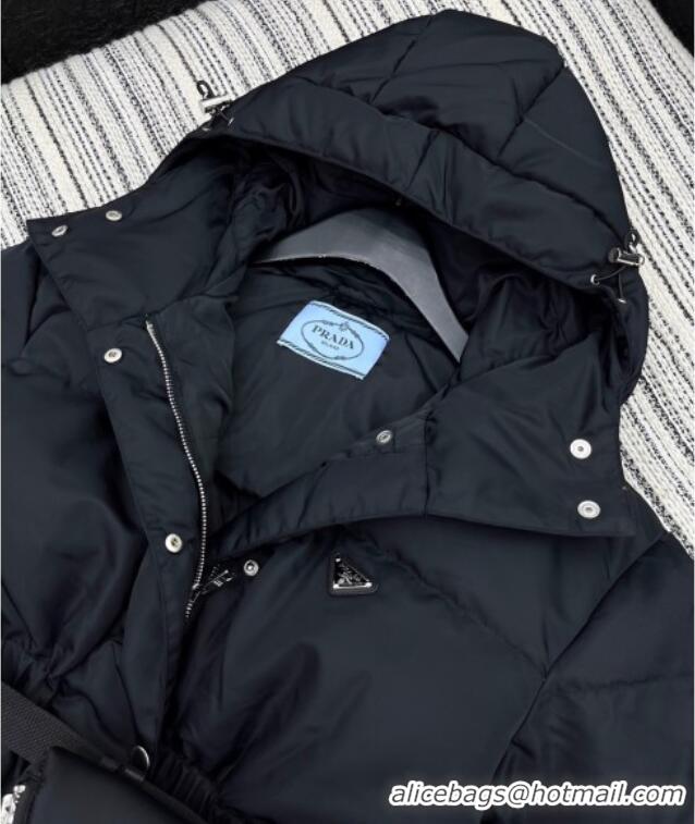 Top Quality Prada Down Jacket with Pouch PR091980 Black 2025
