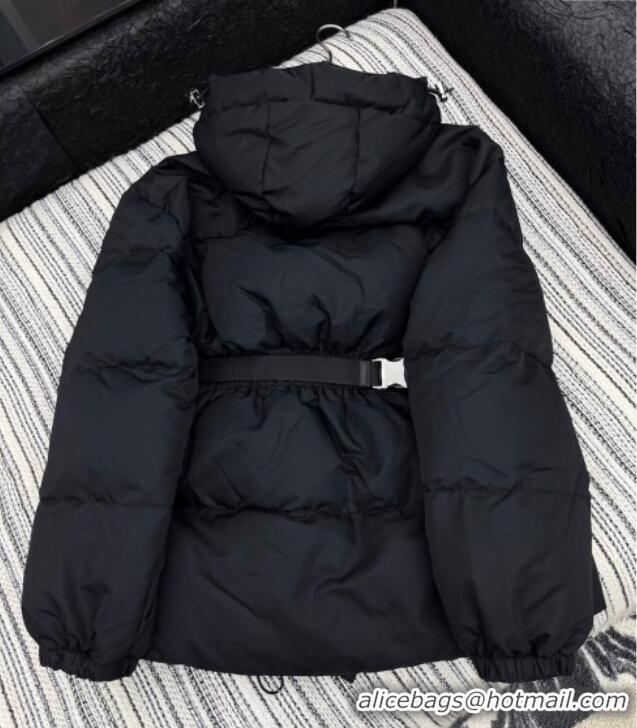 Top Quality Prada Down Jacket with Pouch PR091980 Black 2025