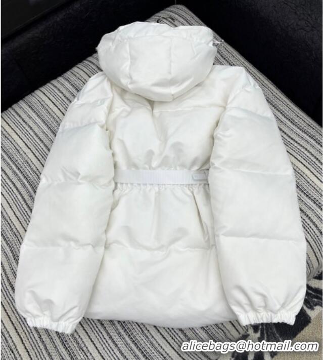 Top Grade Prada Down Jacket with Pouch PR091980 White 2025