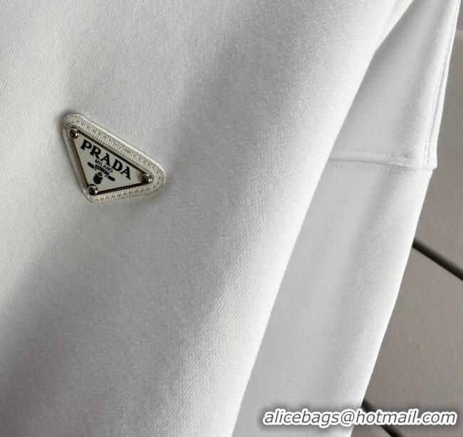 Buy Cheapest Prada Sweatshirt P101301 White 2025 (For women and men)