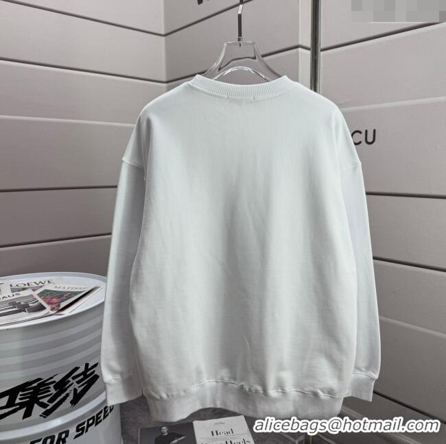 Buy Cheapest Prada Sweatshirt P101301 White 2025 (For women and men)
