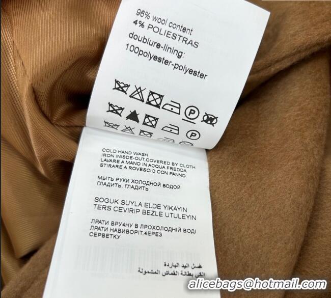 Market Sells Discount Prada Wool Coat PR101403 Brown 2025