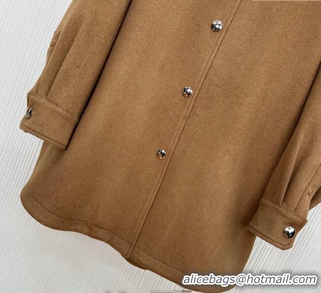 Market Sells Discount Prada Wool Coat PR101403 Brown 2025
