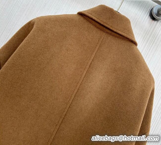 Market Sells Discount Prada Wool Coat PR101403 Brown 2025