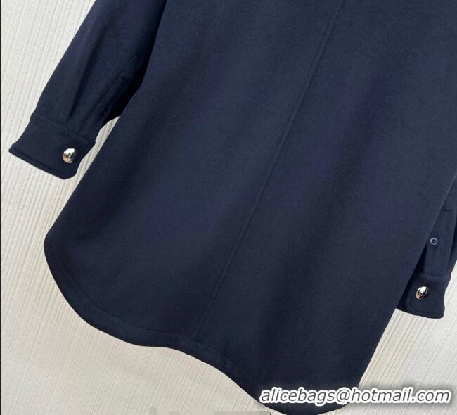 Good Looking Prada Wool Coat PR101403 Blue 2025