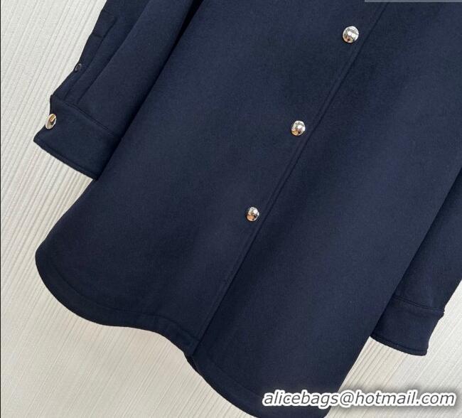 Good Looking Prada Wool Coat PR101403 Blue 2025