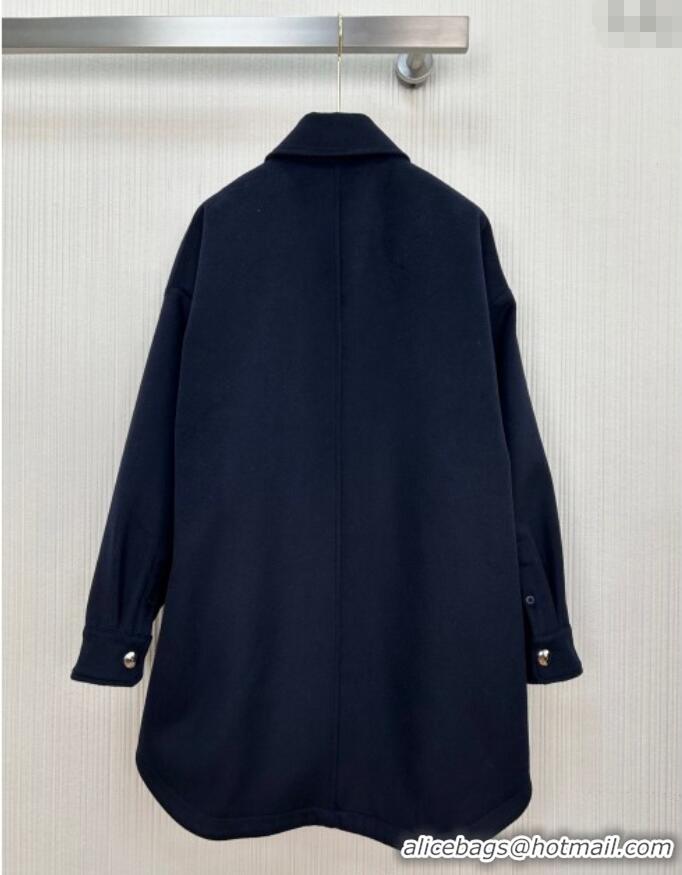 Good Looking Prada Wool Coat PR101403 Blue 2025