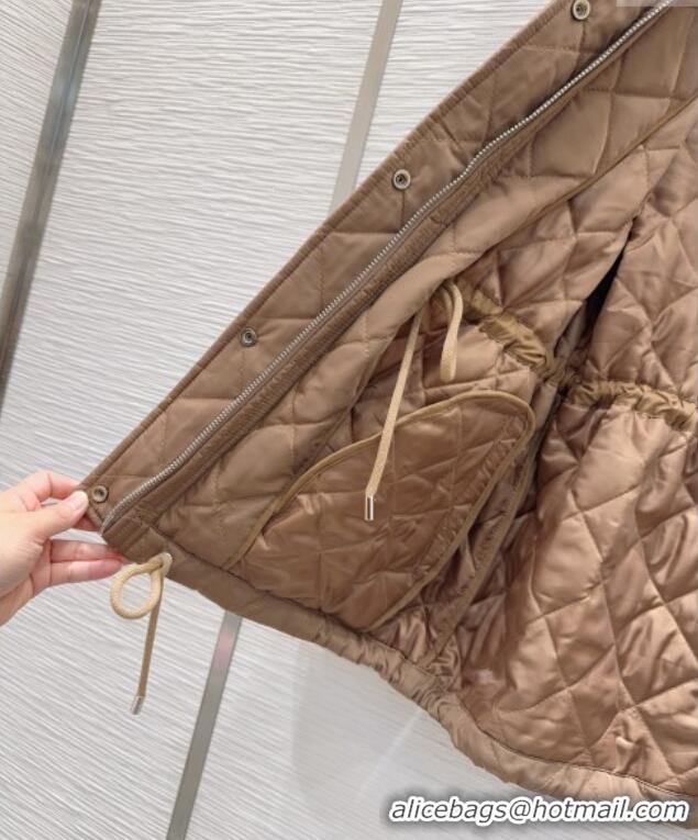 Top Grade Prada Quilted Cotton Jacket PR101502 Brown 2025