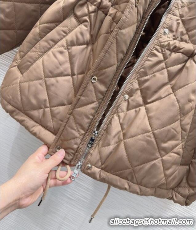 Top Grade Prada Quilted Cotton Jacket PR101502 Brown 2025