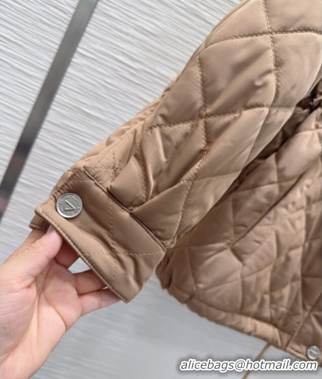 Top Grade Prada Quilted Cotton Jacket PR101502 Brown 2025