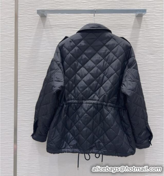 Top Quality Prada Quilted Cotton Jacket PR101502 Black 2025