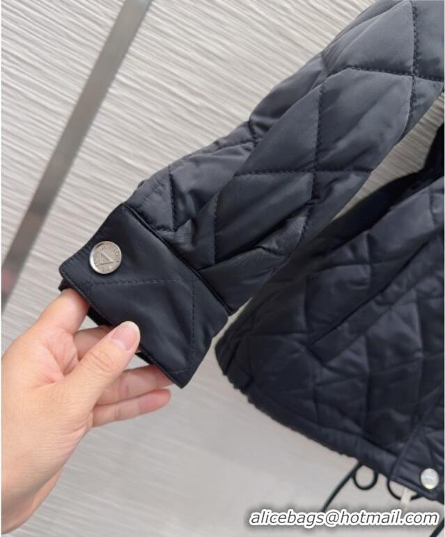 Top Quality Prada Quilted Cotton Jacket PR101502 Black 2025