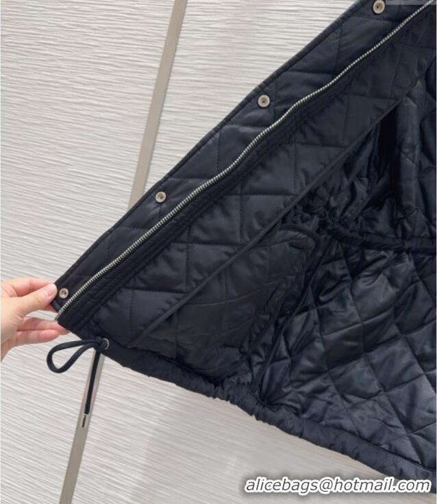 Top Quality Prada Quilted Cotton Jacket PR101502 Black 2025