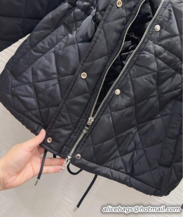 Top Quality Prada Quilted Cotton Jacket PR101502 Black 2025