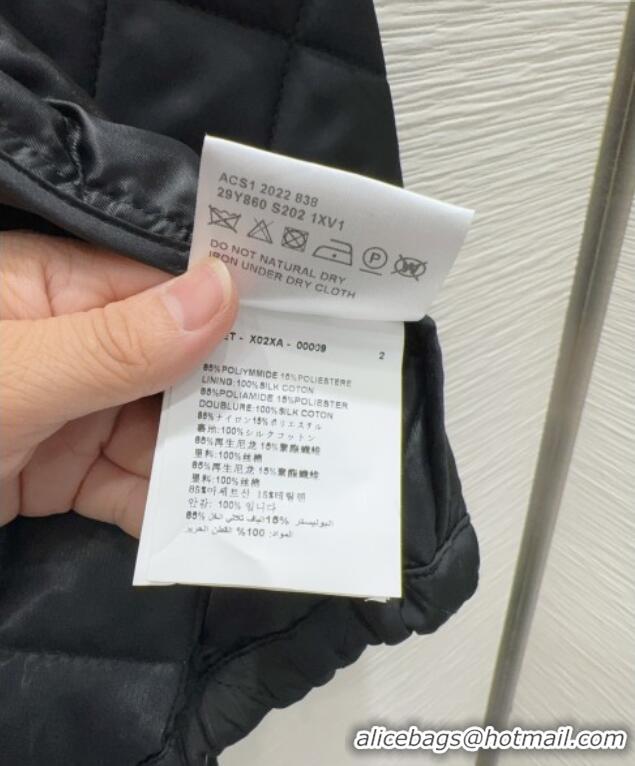 Top Quality Prada Quilted Cotton Jacket PR101502 Black 2025