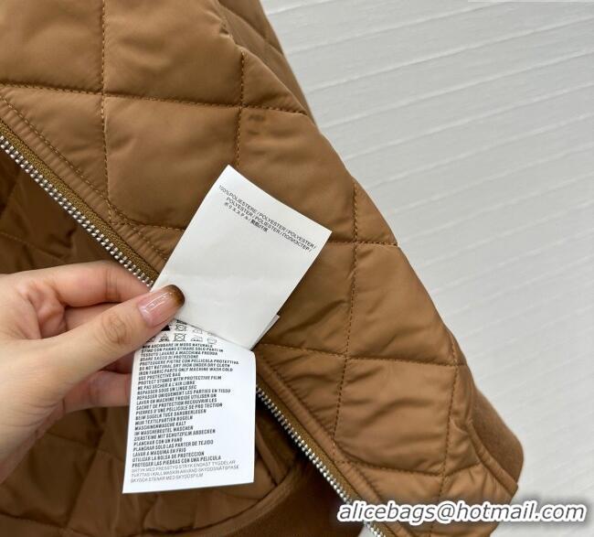 Shop Best Price Prada Quilted Cotton Jacket PR101503 Brown 2025