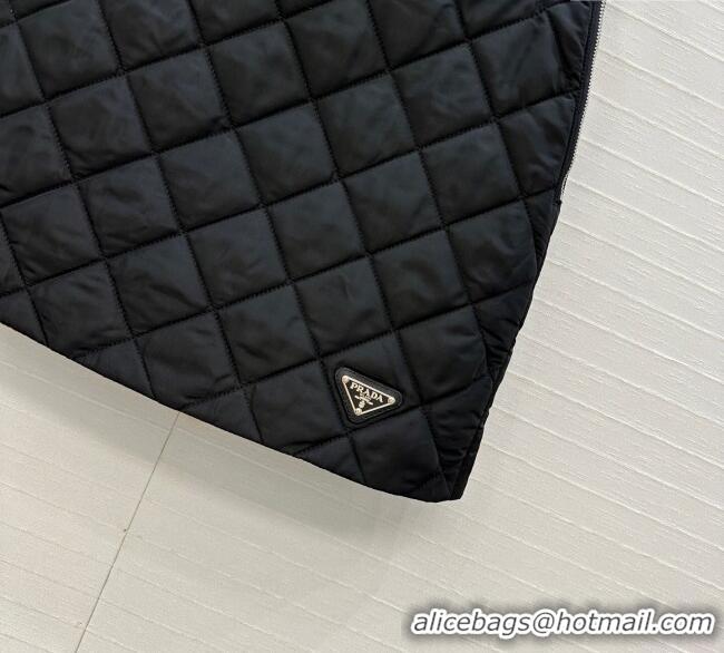 Best Price Prada Quilted Cotton Mini Skirt PR101503 Black 2025