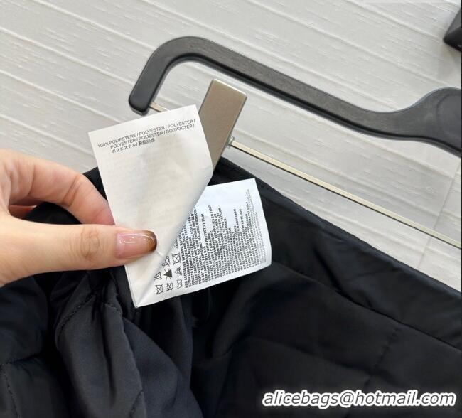 Best Price Prada Quilted Cotton Mini Skirt PR101503 Black 2025