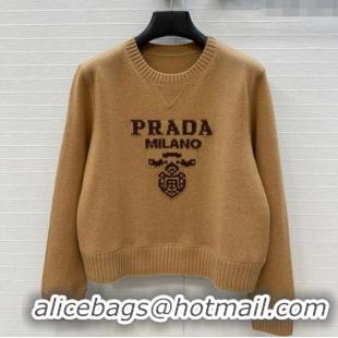 New Release Creation Prada Cashmere Sweater PR101504 Brown 2025