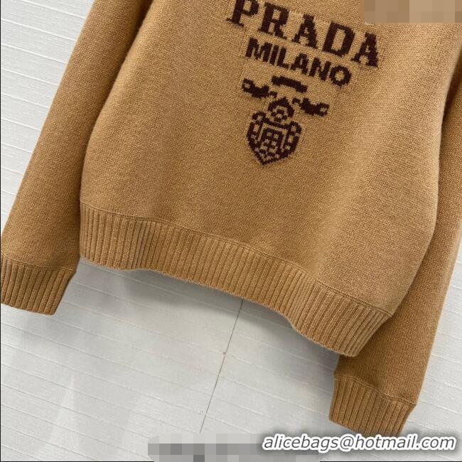 New Release Creation Prada Cashmere Sweater PR101504 Brown 2025