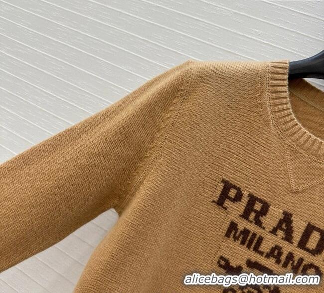 New Release Creation Prada Cashmere Sweater PR101504 Brown 2025