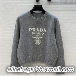 Famous Brand Prada Cashmere Sweater PR101504 Grey 2025