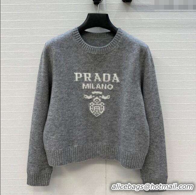 Famous Brand Prada Cashmere Sweater PR101504 Grey 2025