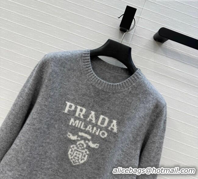 Famous Brand Prada Cashmere Sweater PR101504 Grey 2025
