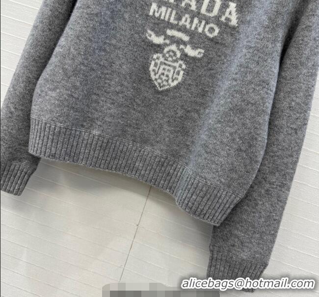 Famous Brand Prada Cashmere Sweater PR101504 Grey 2025